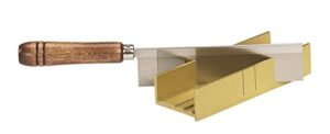 Olson Saw 35-241 Fine Kerf Saw 35-550 42 tpi with Aluminum Thin Slot Miter Box, Slot Size .014-Inch, Slot Angles 45, 60, 90, Cutting Depth 7/8-Inch