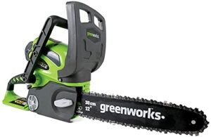 GreenWorks 40V 12-Inch Cordless Chainsaw, Tool Only