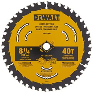 DEWALT Circular Saw / Table Saw Blade, 8-1/4-Inch, 40-Tooth (DWA181440)